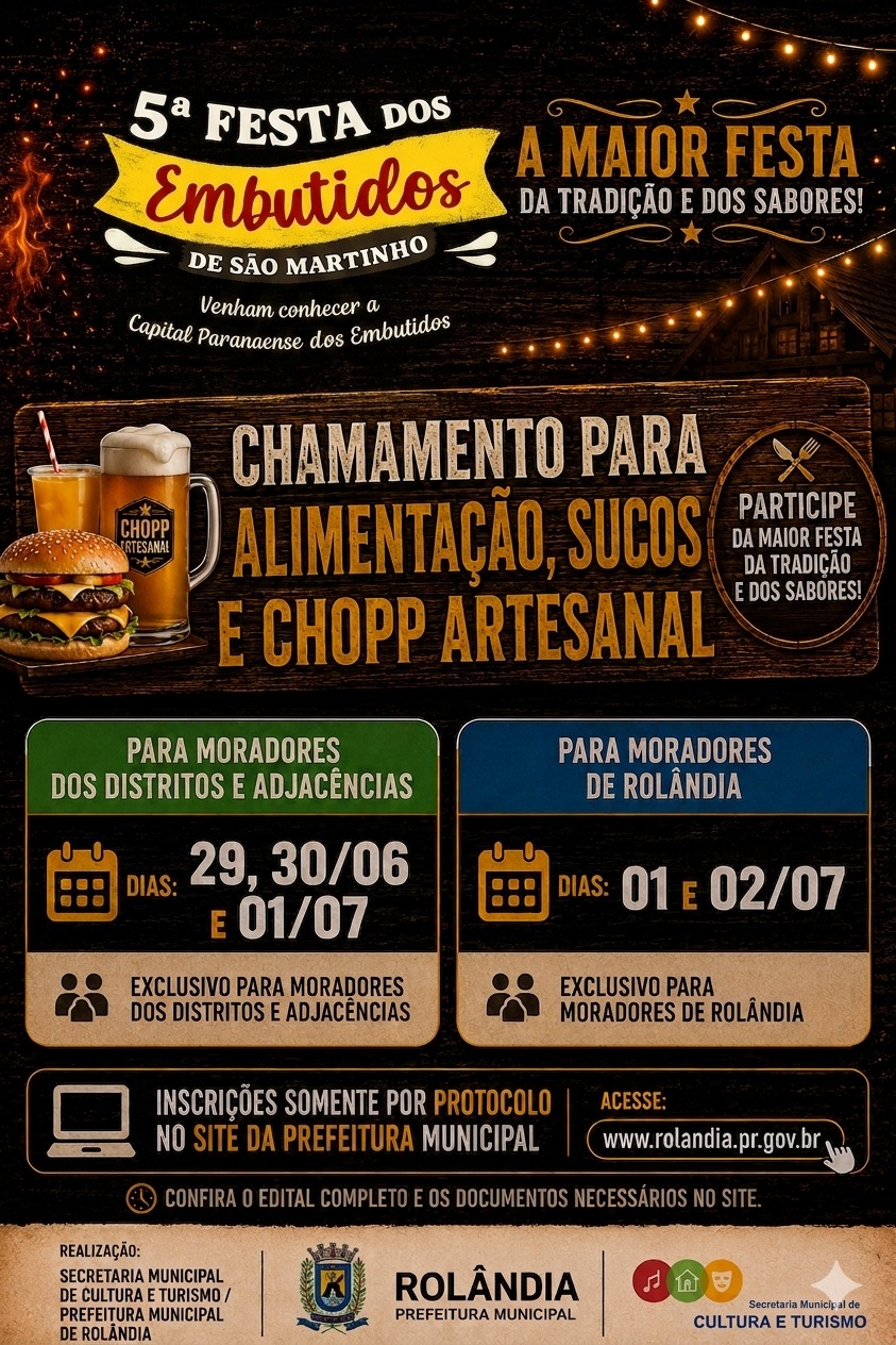 CHAMAMENTO FESTA DOS EMBUTIDOS